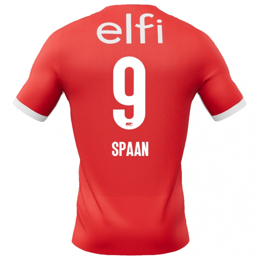 Danxen Hombre Camiseta Floor Spaan #9 Rojo Blanco 1ª Equipación 2024/25 La Camisa México