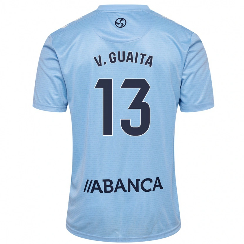 Danxen Hombre Camiseta Vicente Guaita #13 Azul Cielo 1ª Equipación 2024/25 La Camisa México