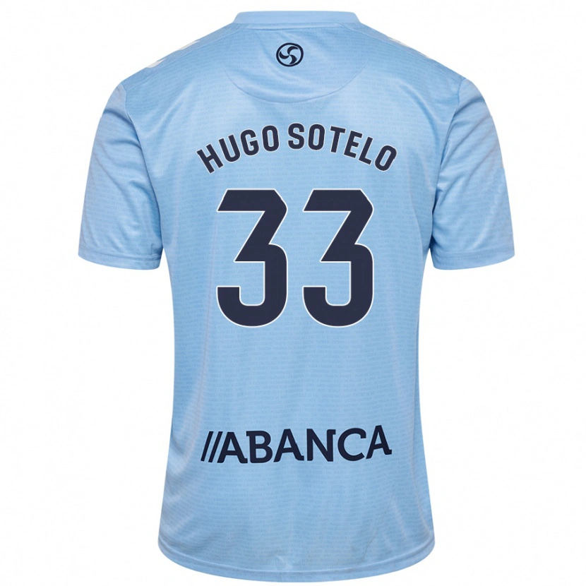 Danxen Hombre Camiseta Hugo Sotelo #33 Azul Cielo 1ª Equipación 2024/25 La Camisa México