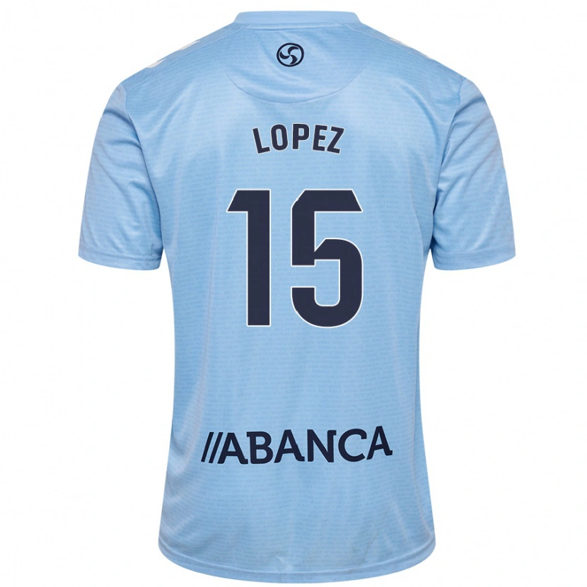 Danxen Hombre Camiseta Fer López #15 Azul Cielo 1ª Equipación 2024/25 La Camisa México