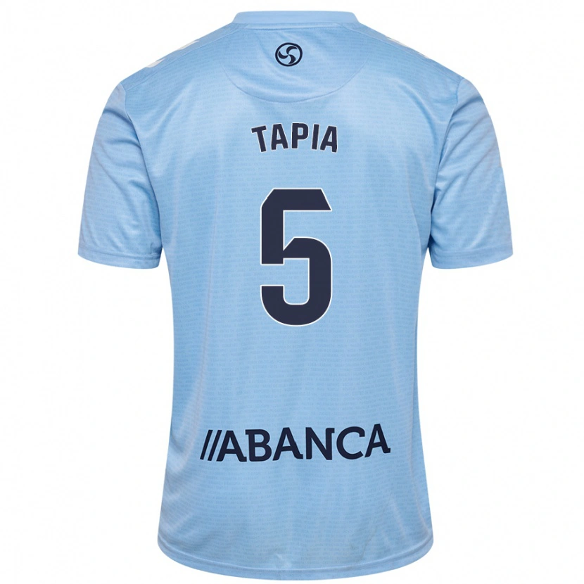Danxen Hombre Camiseta Renato Tapia #5 Azul Cielo 1ª Equipación 2024/25 La Camisa México