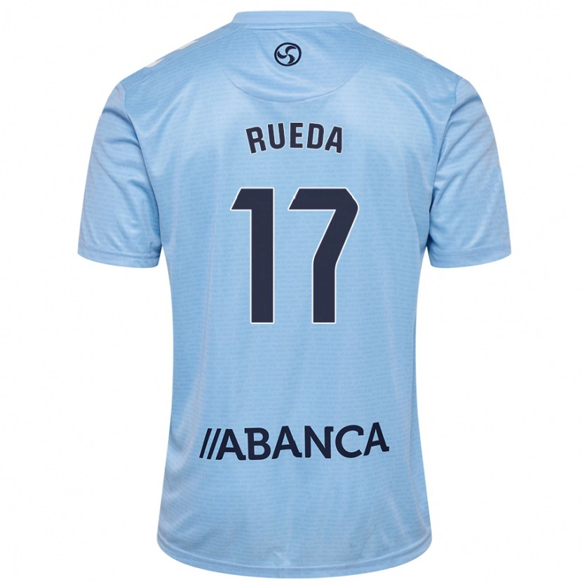 Danxen Hombre Camiseta Javi Rueda #17 Azul Cielo 1ª Equipación 2024/25 La Camisa México