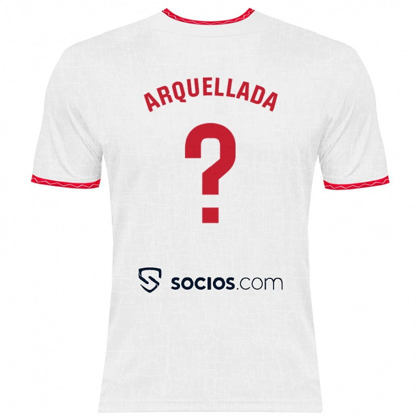 Danxen Hombre Camiseta Álvaro Arquellada #0 Blanco Rojo 1ª Equipación 2024/25 La Camisa México
