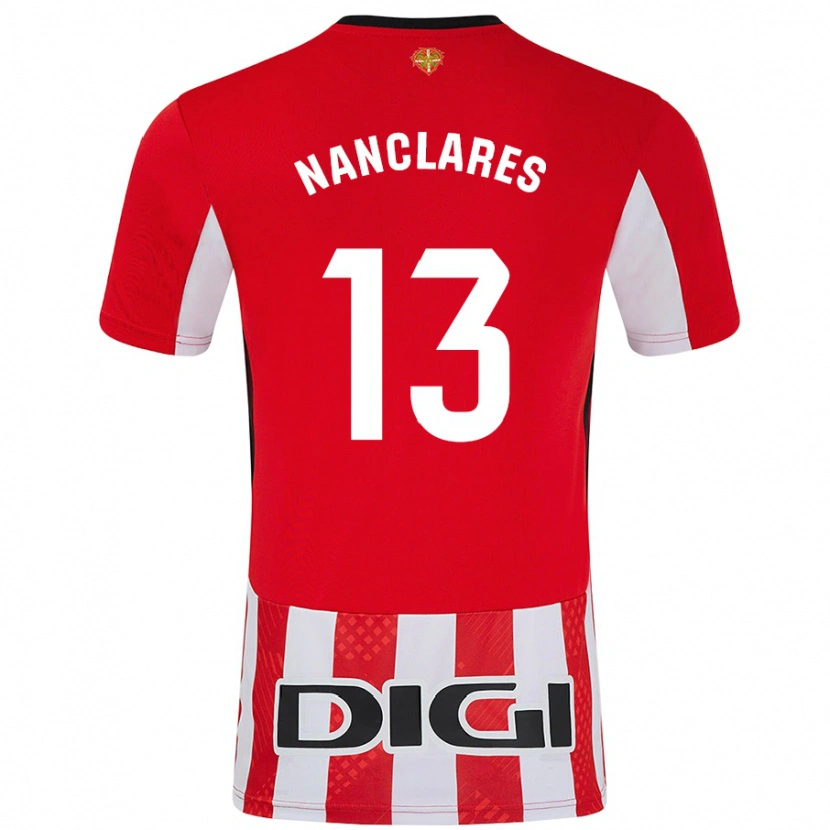 Danxen Hombre Camiseta Adriana Nanclares #13 Rojo Blanco 1ª Equipación 2024/25 La Camisa México