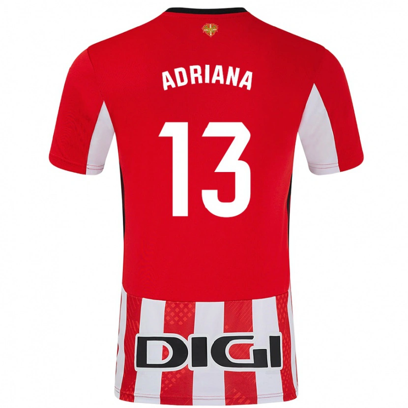 Danxen Hombre Camiseta Adriana Nanclares Romero #13 Rojo Blanco 1ª Equipación 2024/25 La Camisa México