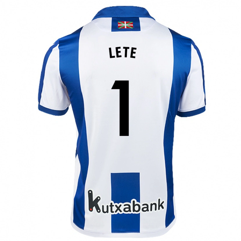 Danxen Hombre Camiseta Elene Lete #1 Blanco Azul 1ª Equipación 2024/25 La Camisa México