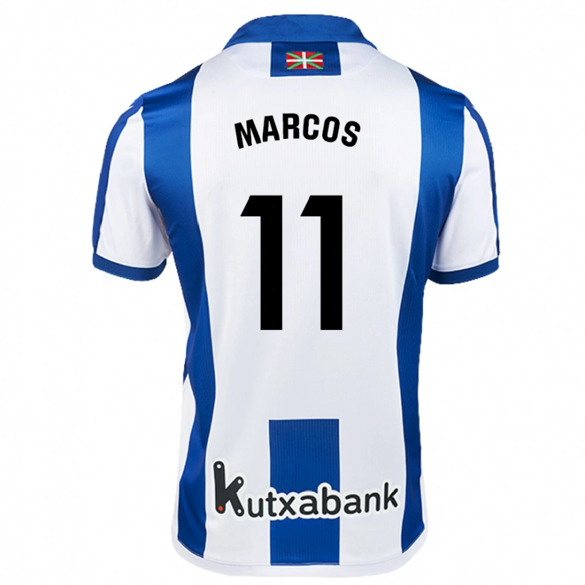 Danxen Hombre Camiseta Cecilia Marcos #11 Blanco Azul 1ª Equipación 2024/25 La Camisa México