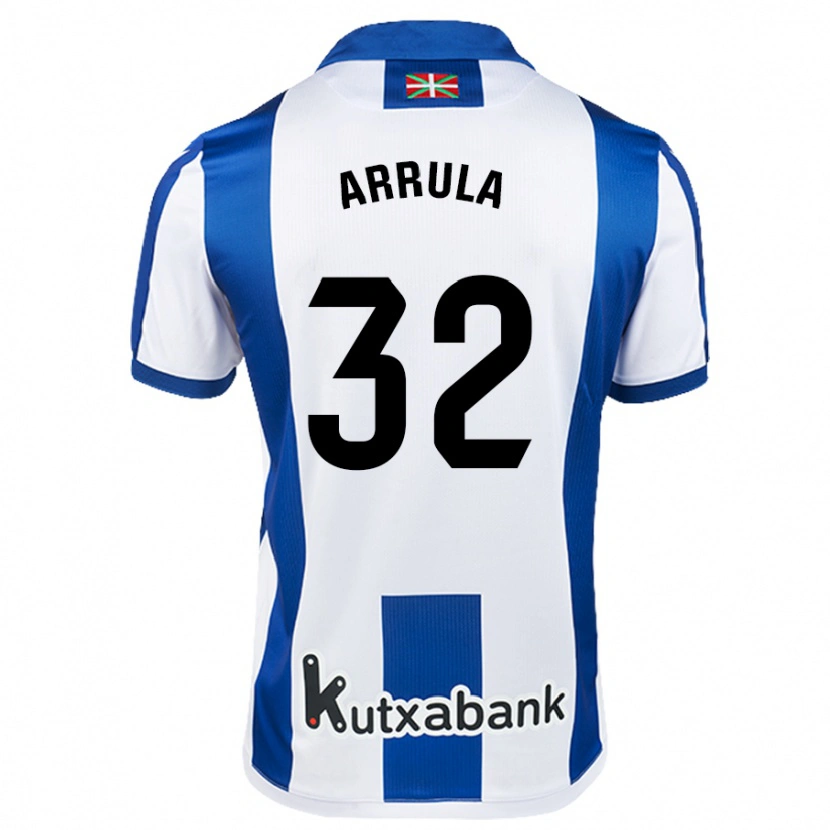 Danxen Hombre Camiseta Julia Arrula #32 Blanco Azul 1ª Equipación 2024/25 La Camisa México