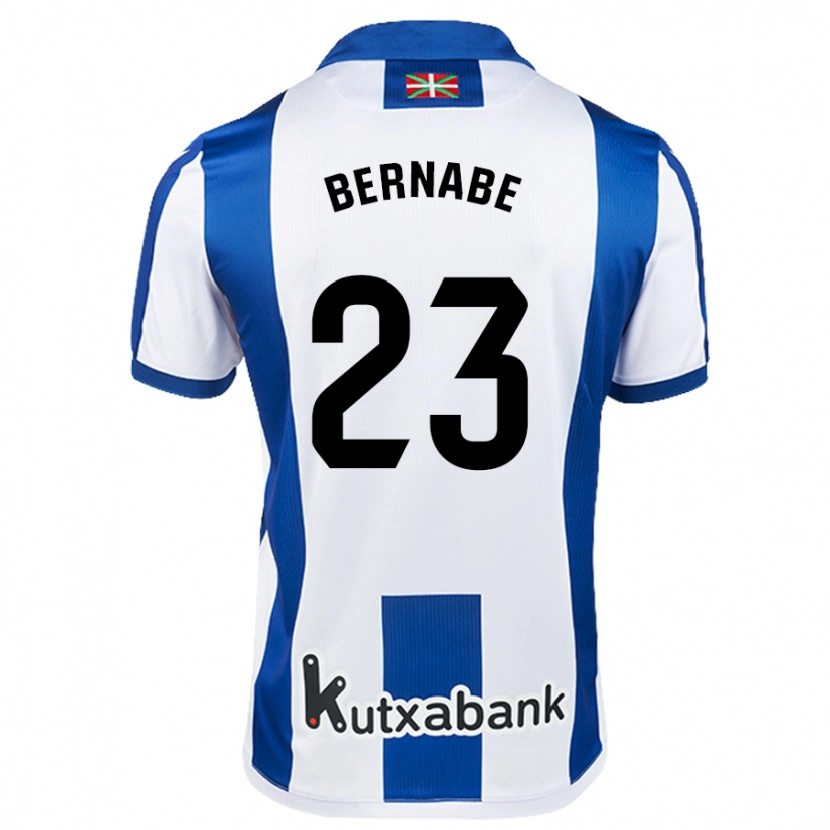 Danxen Hombre Camiseta Alejandra Bernabé De Santiago #23 Blanco Azul 1ª Equipación 2024/25 La Camisa México