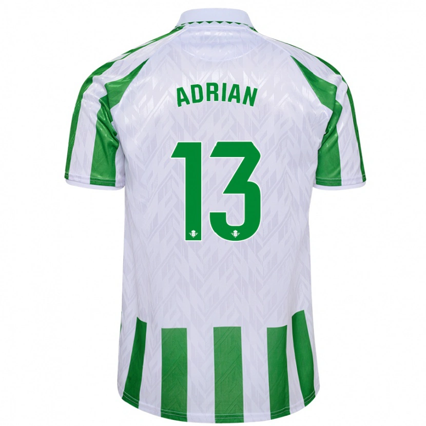 Danxen Hombre Camiseta Adrián #13 Verde Rayas Blancas 1ª Equipación 2024/25 La Camisa México