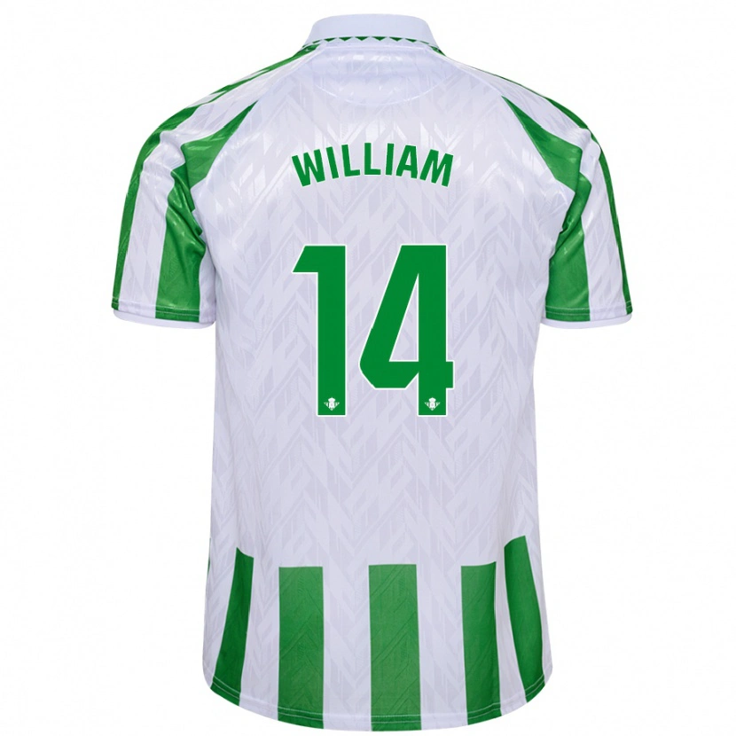 Danxen Hombre Camiseta William Carvalho #14 Verde Rayas Blancas 1ª Equipación 2024/25 La Camisa México