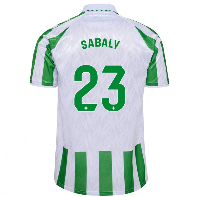Danxen Hombre Camiseta Youssouf Sabaly #23 Verde Rayas Blancas 1ª Equipación 2024/25 La Camisa México