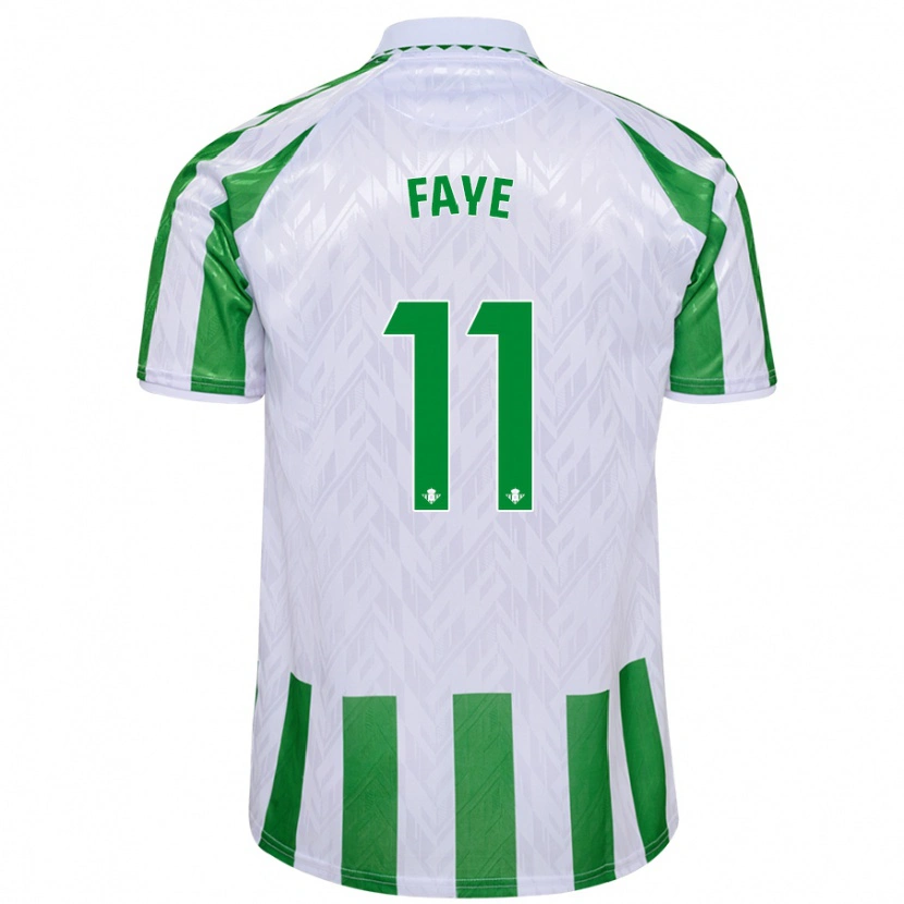 Danxen Hombre Camiseta Souleymane Faye #11 Verde Rayas Blancas 1ª Equipación 2024/25 La Camisa México