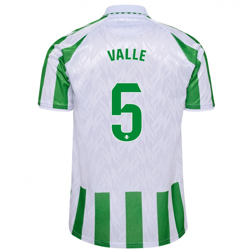 Danxen Hombre Camiseta María Valle López #5 Verde Rayas Blancas 1ª Equipación 2024/25 La Camisa México