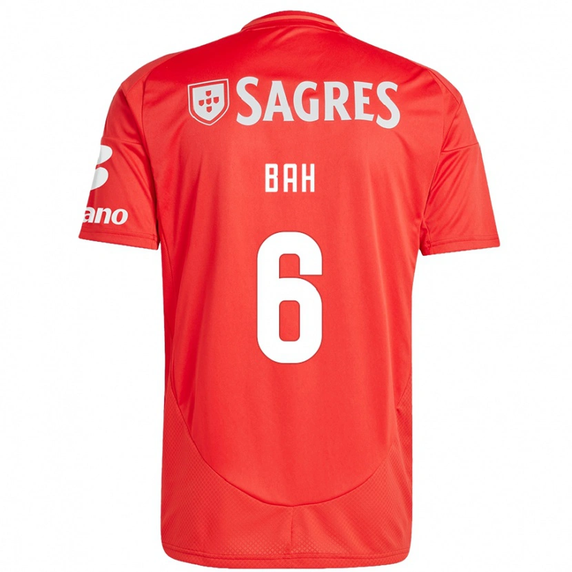 Danxen Hombre Camiseta Alexander Bah #6 Rojo Blanco 1ª Equipación 2024/25 La Camisa México