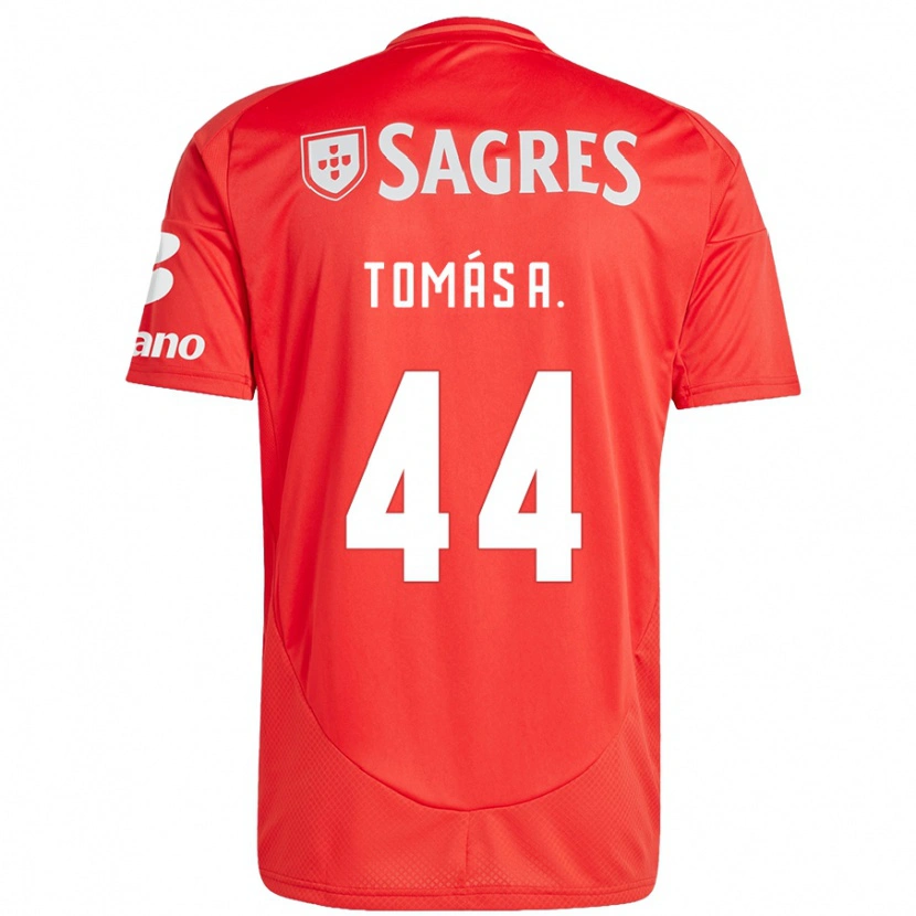 Danxen Hombre Camiseta Tomás Araújo #44 Rojo Blanco 1ª Equipación 2024/25 La Camisa México