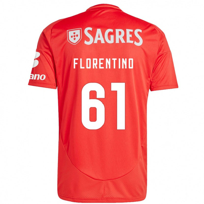 Danxen Hombre Camiseta Florentino #61 Rojo Blanco 1ª Equipación 2024/25 La Camisa México