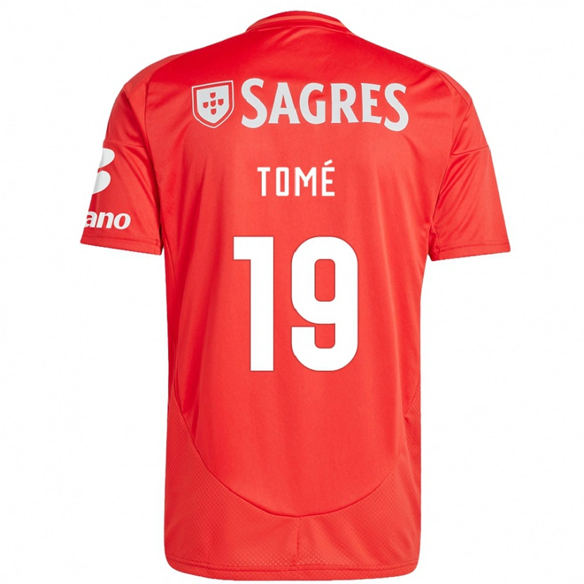 Danxen Hombre Camiseta Olivio Tomé #19 Rojo Blanco 1ª Equipación 2024/25 La Camisa México