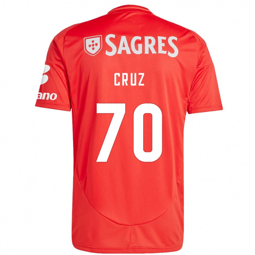Danxen Hombre Camiseta Filipe Cruz #70 Rojo Blanco 1ª Equipación 2024/25 La Camisa México