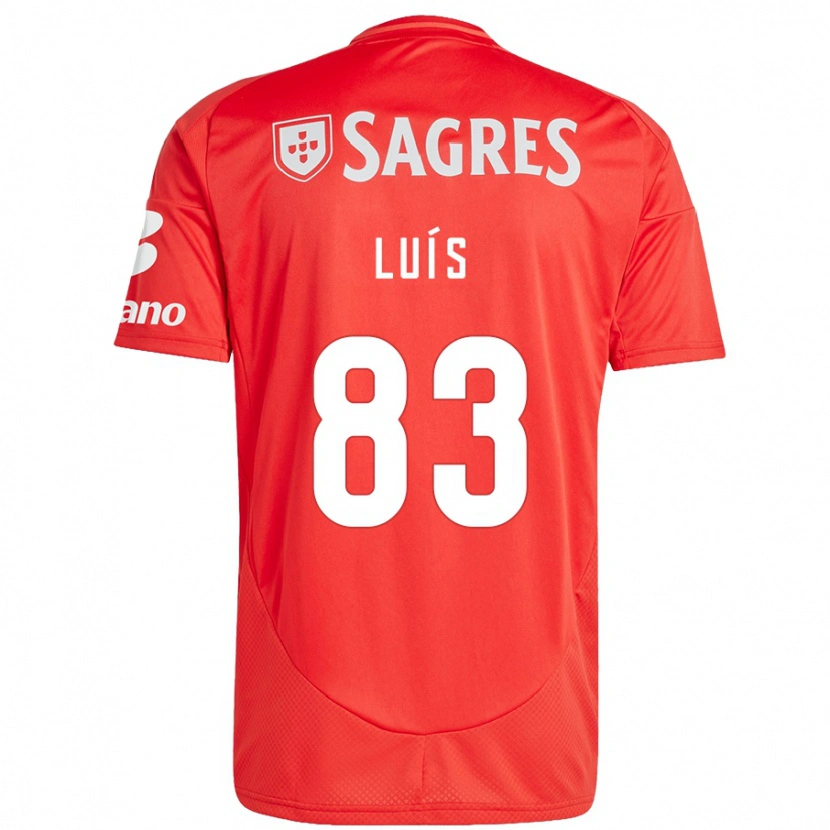 Danxen Hombre Camiseta Rafael Luís #83 Rojo Blanco 1ª Equipación 2024/25 La Camisa México