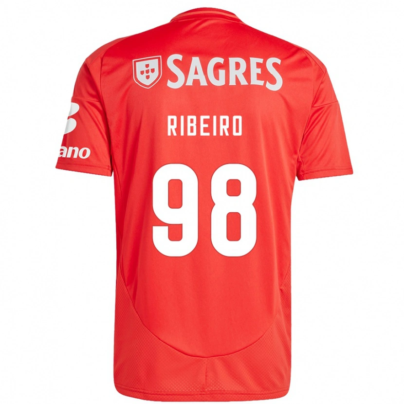 Danxen Hombre Camiseta Ricardo Ribeiro #98 Rojo Blanco 1ª Equipación 2024/25 La Camisa México