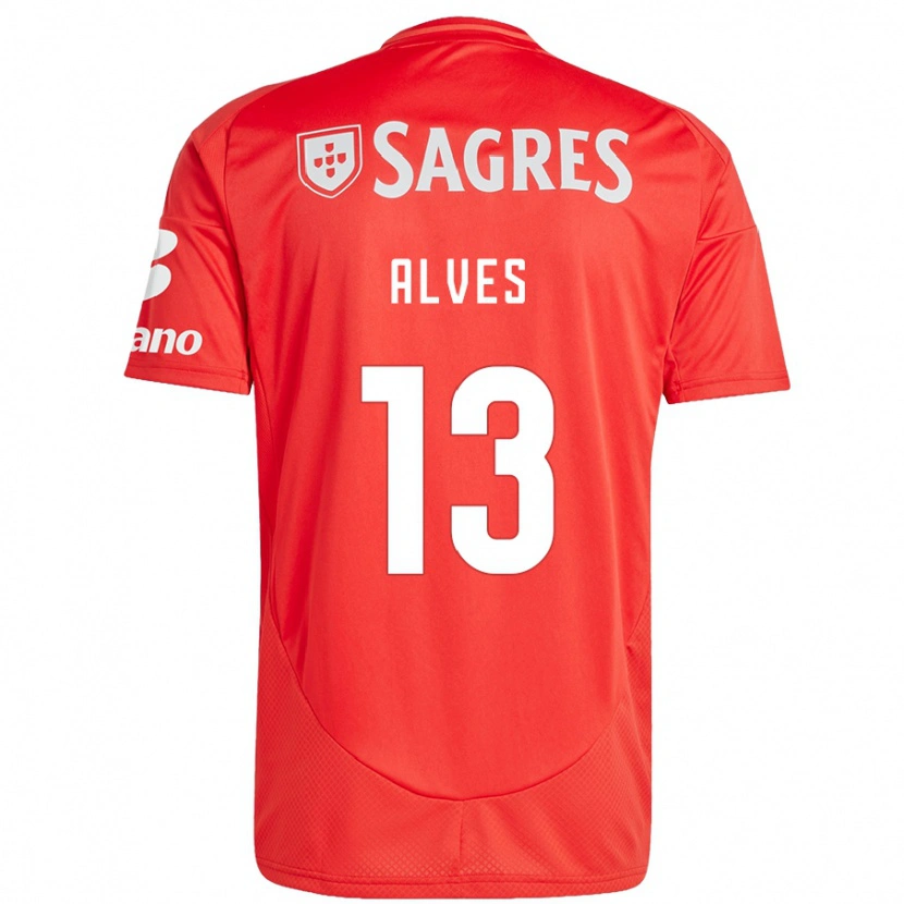 Danxen Hombre Camiseta Lúcia Alves #13 Rojo Blanco 1ª Equipación 2024/25 La Camisa México