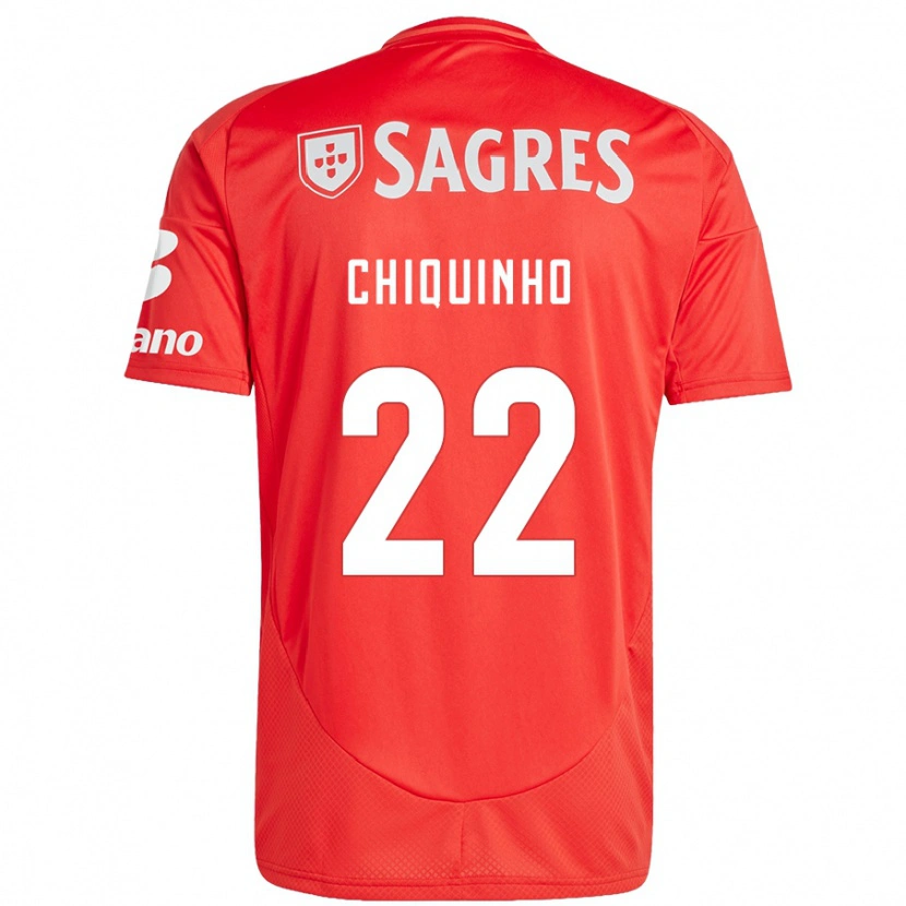 Danxen Hombre Camiseta Chiquinho #22 Rojo Blanco 1ª Equipación 2024/25 La Camisa México