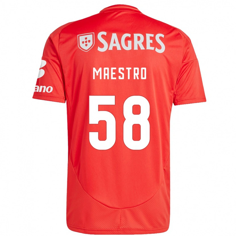 Danxen Hombre Camiseta Maestro #58 Rojo Blanco 1ª Equipación 2024/25 La Camisa México
