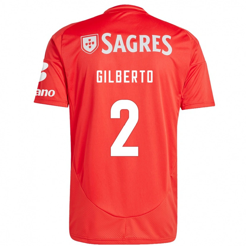 Danxen Hombre Camiseta Gilberto #2 Rojo Blanco 1ª Equipación 2024/25 La Camisa México