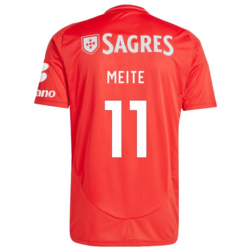 Danxen Hombre Camiseta Soualiho Meite #11 Rojo Blanco 1ª Equipación 2024/25 La Camisa México