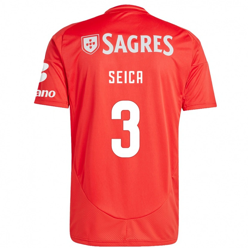 Danxen Hombre Camiseta Ana Seica #3 Rojo Blanco 1ª Equipación 2024/25 La Camisa México