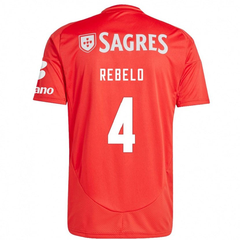 Danxen Hombre Camiseta Silvia Rebelo #4 Rojo Blanco 1ª Equipación 2024/25 La Camisa México