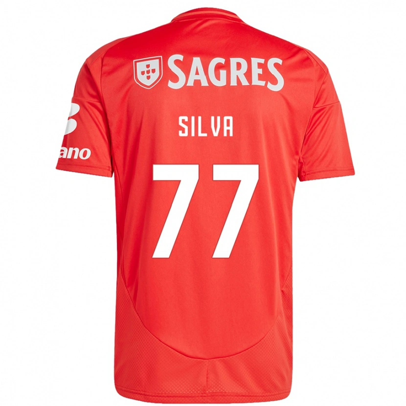 Danxen Hombre Camiseta Jessica Silva #77 Rojo Blanco 1ª Equipación 2024/25 La Camisa México
