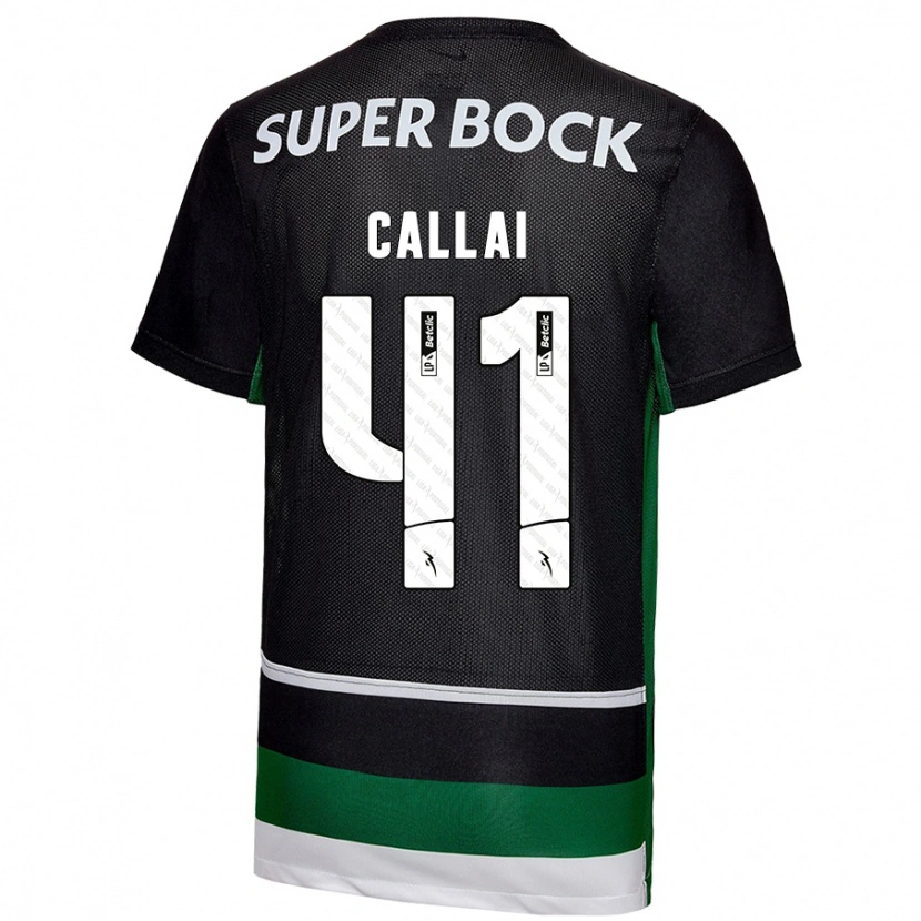 Danxen Hombre Camiseta Diego Callai #41 Negro Blanco Verde 1ª Equipación 2024/25 La Camisa México
