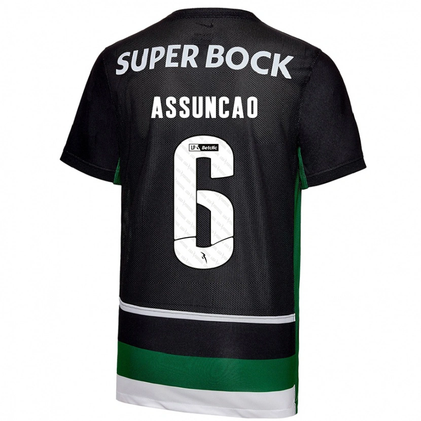 Danxen Hombre Camiseta João Assunção #6 Negro Blanco Verde 1ª Equipación 2024/25 La Camisa México