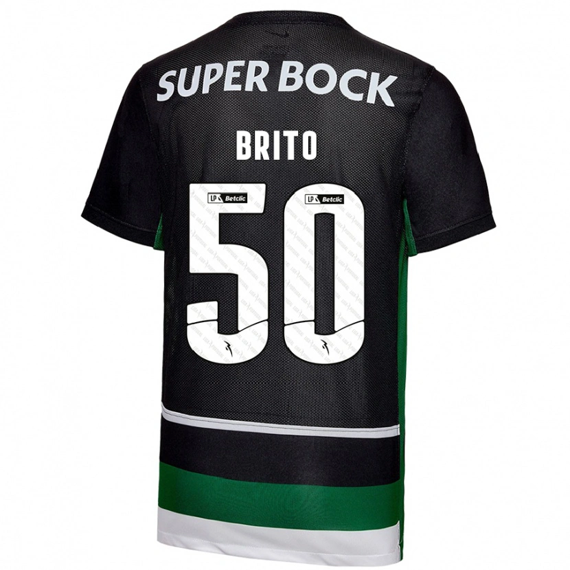 Danxen Hombre Camiseta Alexandre Brito #50 Negro Blanco Verde 1ª Equipación 2024/25 La Camisa México