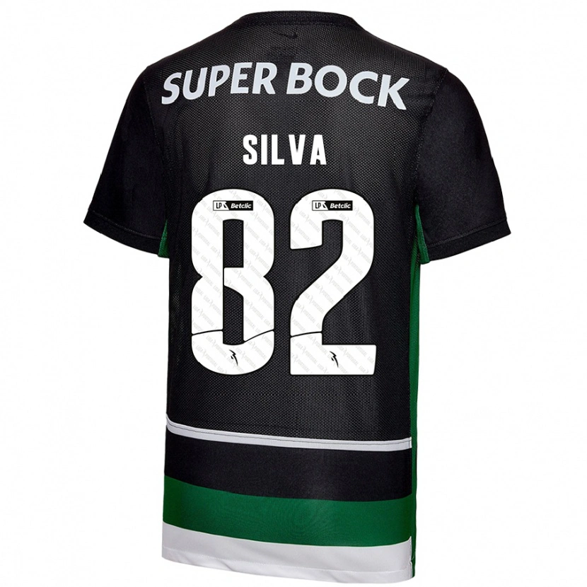 Danxen Hombre Camiseta Gabriel Silva #82 Negro Blanco Verde 1ª Equipación 2024/25 La Camisa México