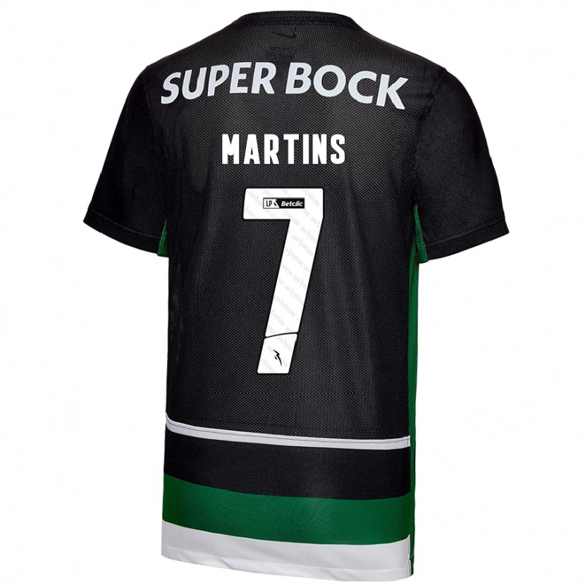 Danxen Hombre Camiseta Joana Martins #7 Negro Blanco Verde 1ª Equipación 2024/25 La Camisa México