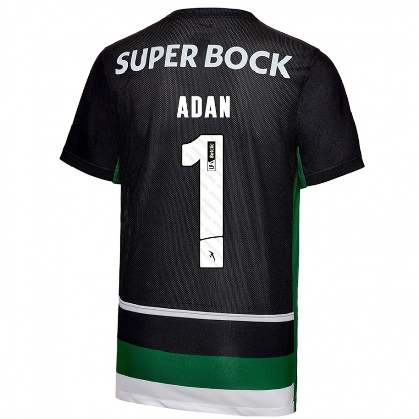 Danxen Hombre Camiseta Antonio Adán #1 Negro Blanco Verde 1ª Equipación 2024/25 La Camisa México