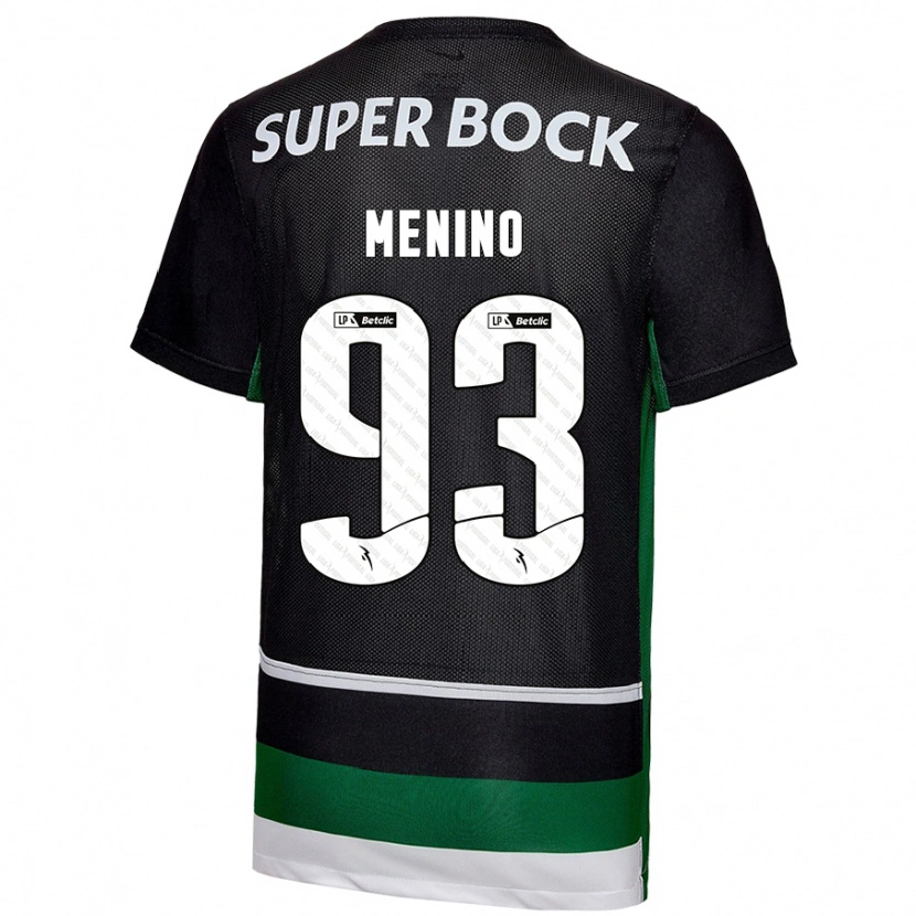 Danxen Hombre Camiseta Miguel Menino #93 Negro Blanco Verde 1ª Equipación 2024/25 La Camisa México