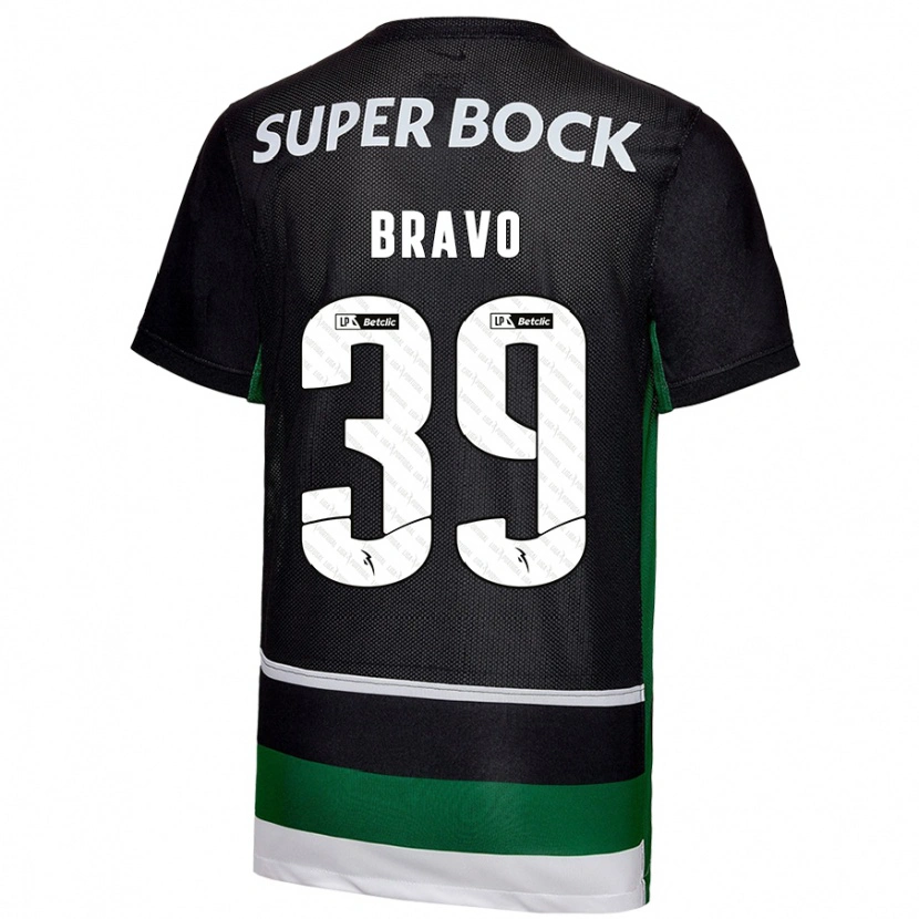 Danxen Hombre Camiseta Bravo #39 Negro Blanco Verde 1ª Equipación 2024/25 La Camisa México