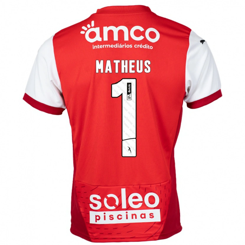 Danxen Hombre Camiseta Matheus #1 Rojo Blanco 1ª Equipación 2024/25 La Camisa México
