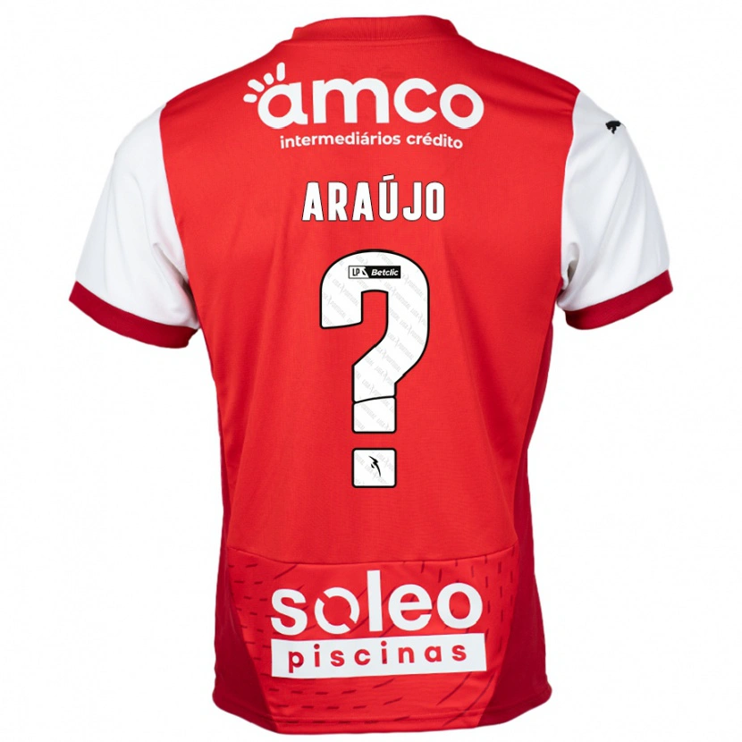 Danxen Hombre Camiseta Matheus Araújo #0 Rojo Blanco 1ª Equipación 2024/25 La Camisa México