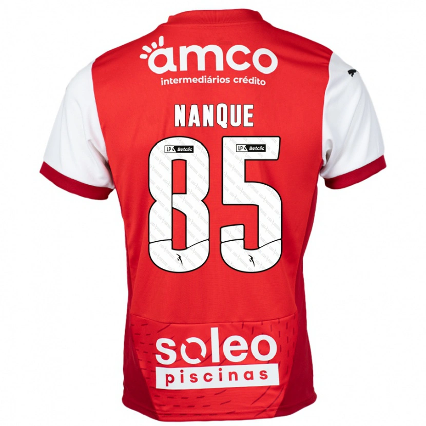 Danxen Hombre Camiseta Edgar Nanque #85 Rojo Blanco 1ª Equipación 2024/25 La Camisa México