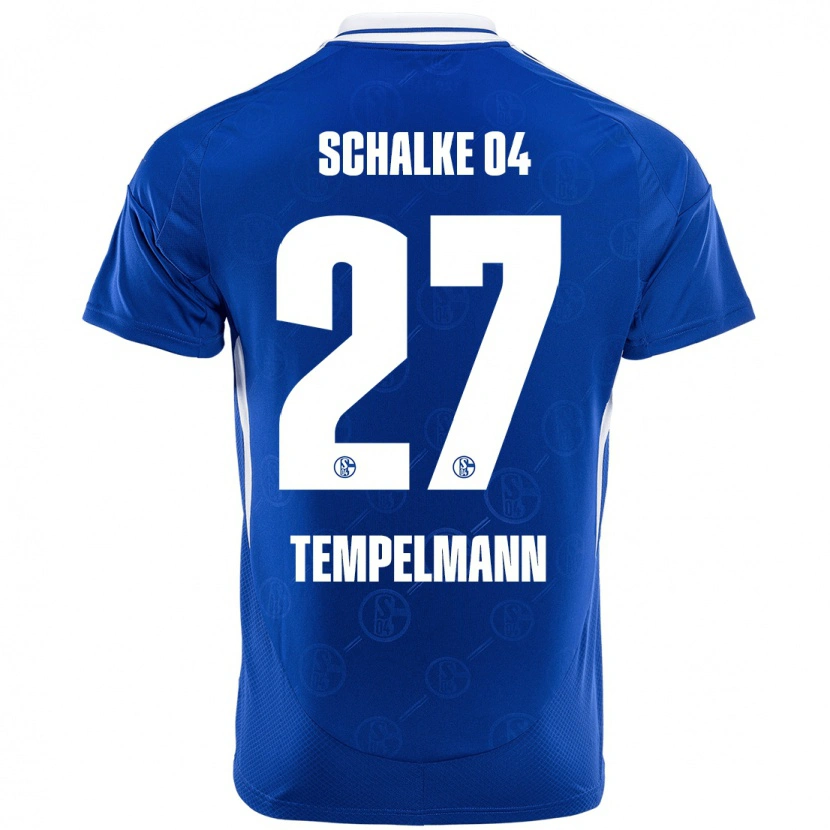Danxen Hombre Camiseta Lino Tempelmann #27 Azul Real 1ª Equipación 2024/25 La Camisa México