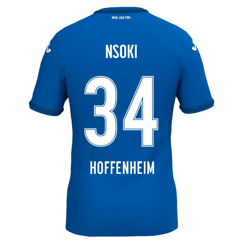 Danxen Hombre Camiseta Stanley Nsoki #34 Azul Real 1ª Equipación 2024/25 La Camisa México