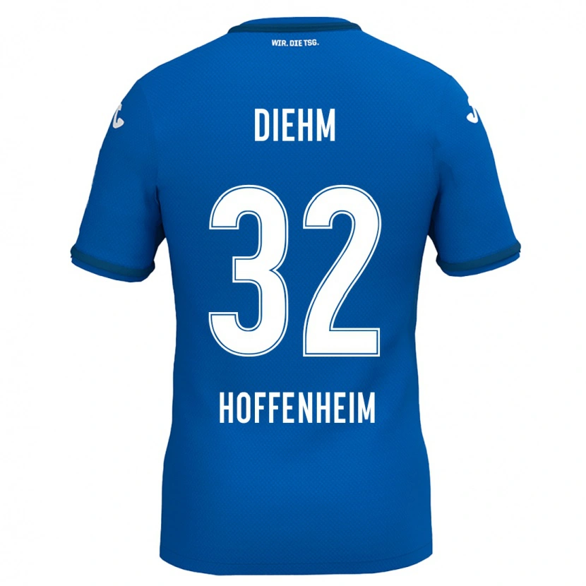 Danxen Hombre Camiseta Vanessa Diehm #32 Azul Real 1ª Equipación 2024/25 La Camisa México