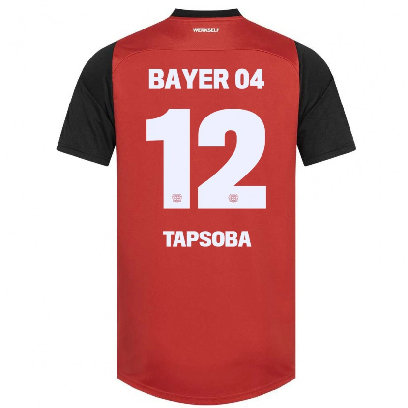 Danxen Hombre Camiseta Edmond Tapsoba #12 Rojo Negro 1ª Equipación 2024/25 La Camisa México