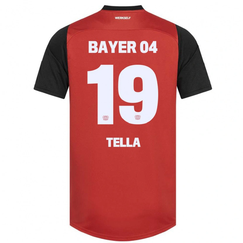 Danxen Hombre Camiseta Nathan Tella #19 Rojo Negro 1ª Equipación 2024/25 La Camisa México