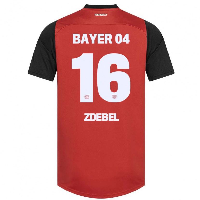 Danxen Hombre Camiseta Sofie Zdebel #16 Rojo Negro 1ª Equipación 2024/25 La Camisa México